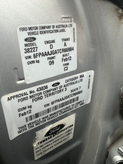 2012 Ford Territory Titanium SZ